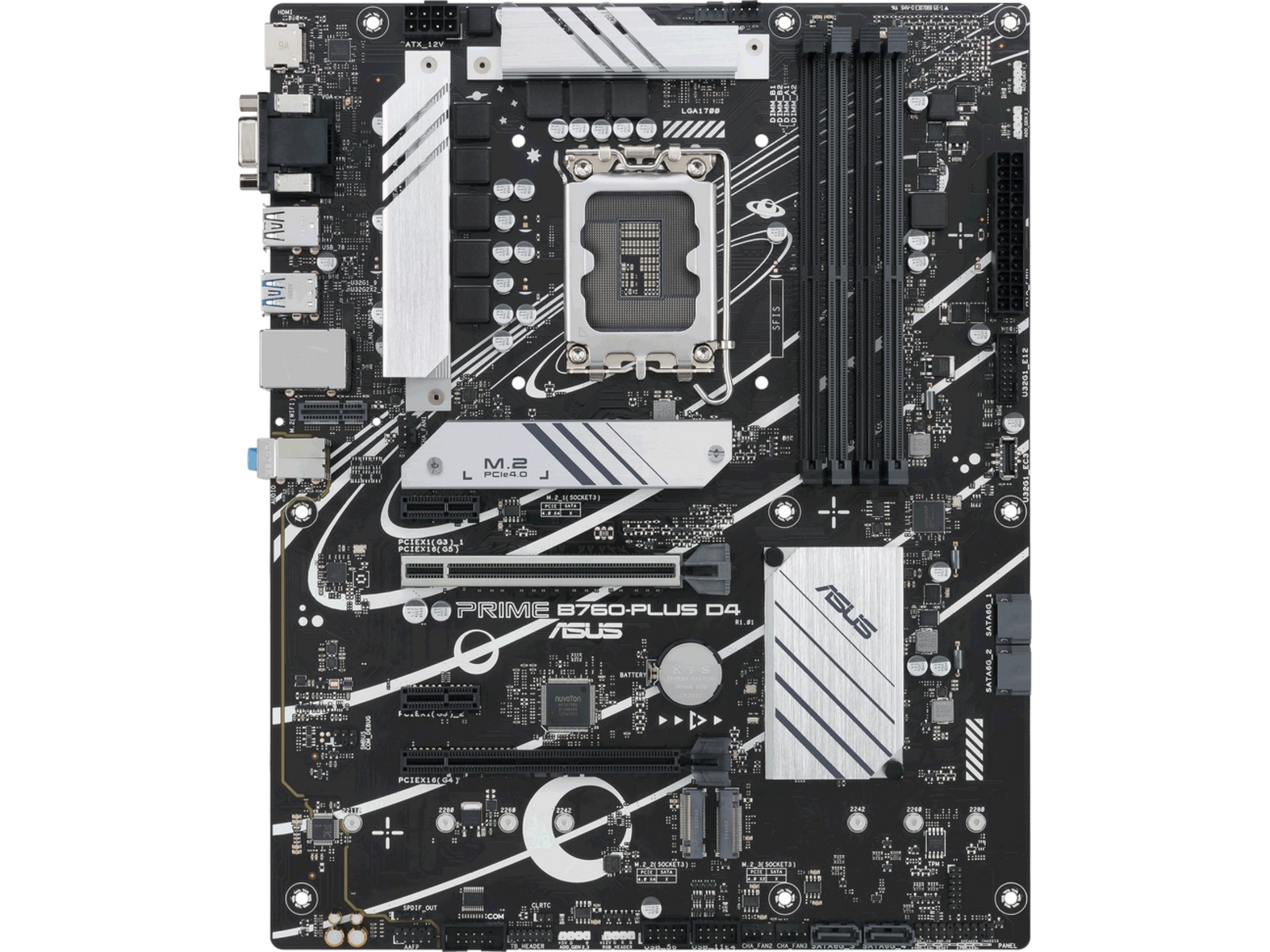 ASUS PRIME B760-PLUS D4 Hovedkort LGA 1700, B760, ATX, DDR4, 1 x PCIe 5.0, 3x M.2 slots