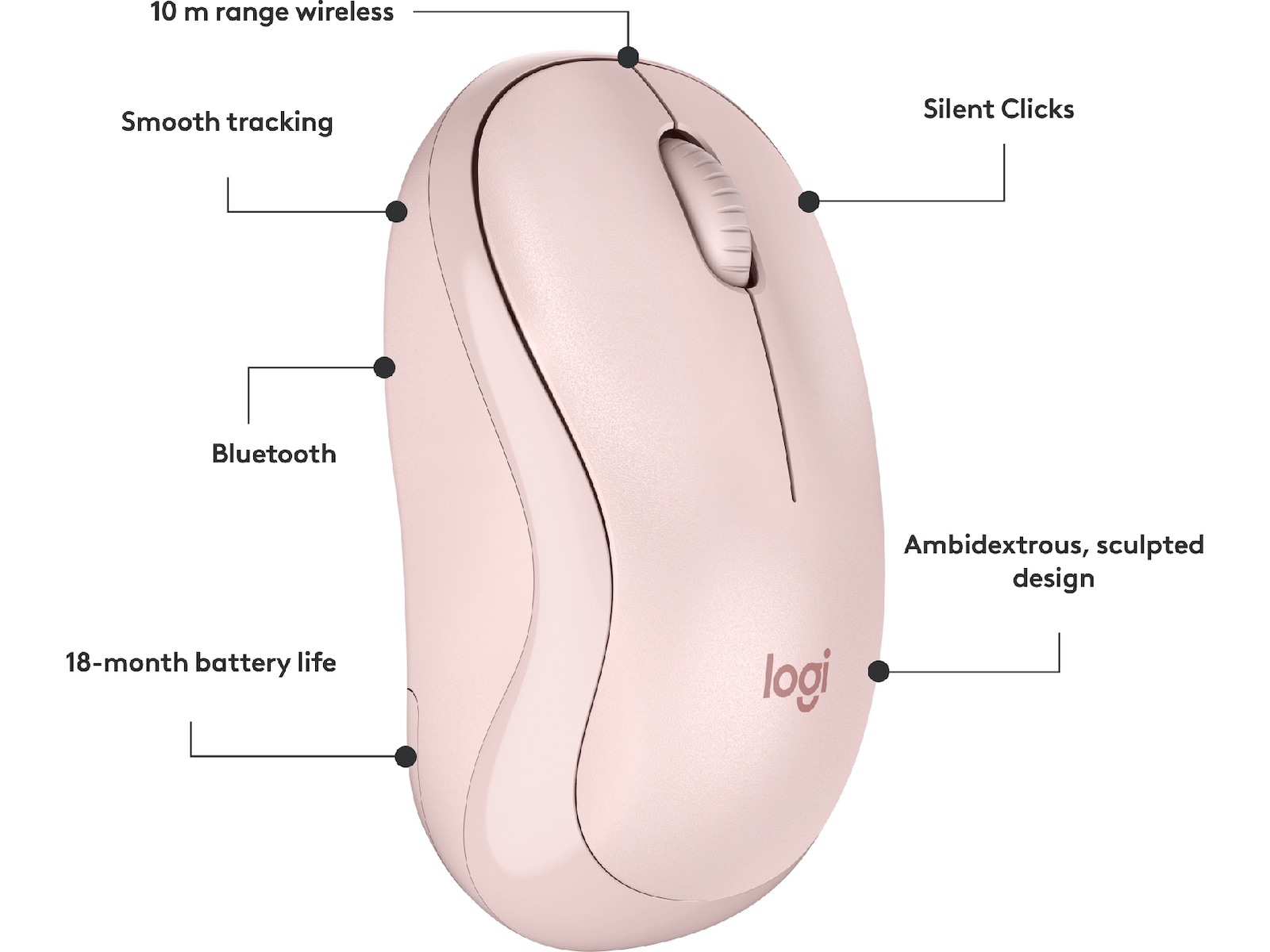Logitech M240 Trådløs Mus (rosa) Mus