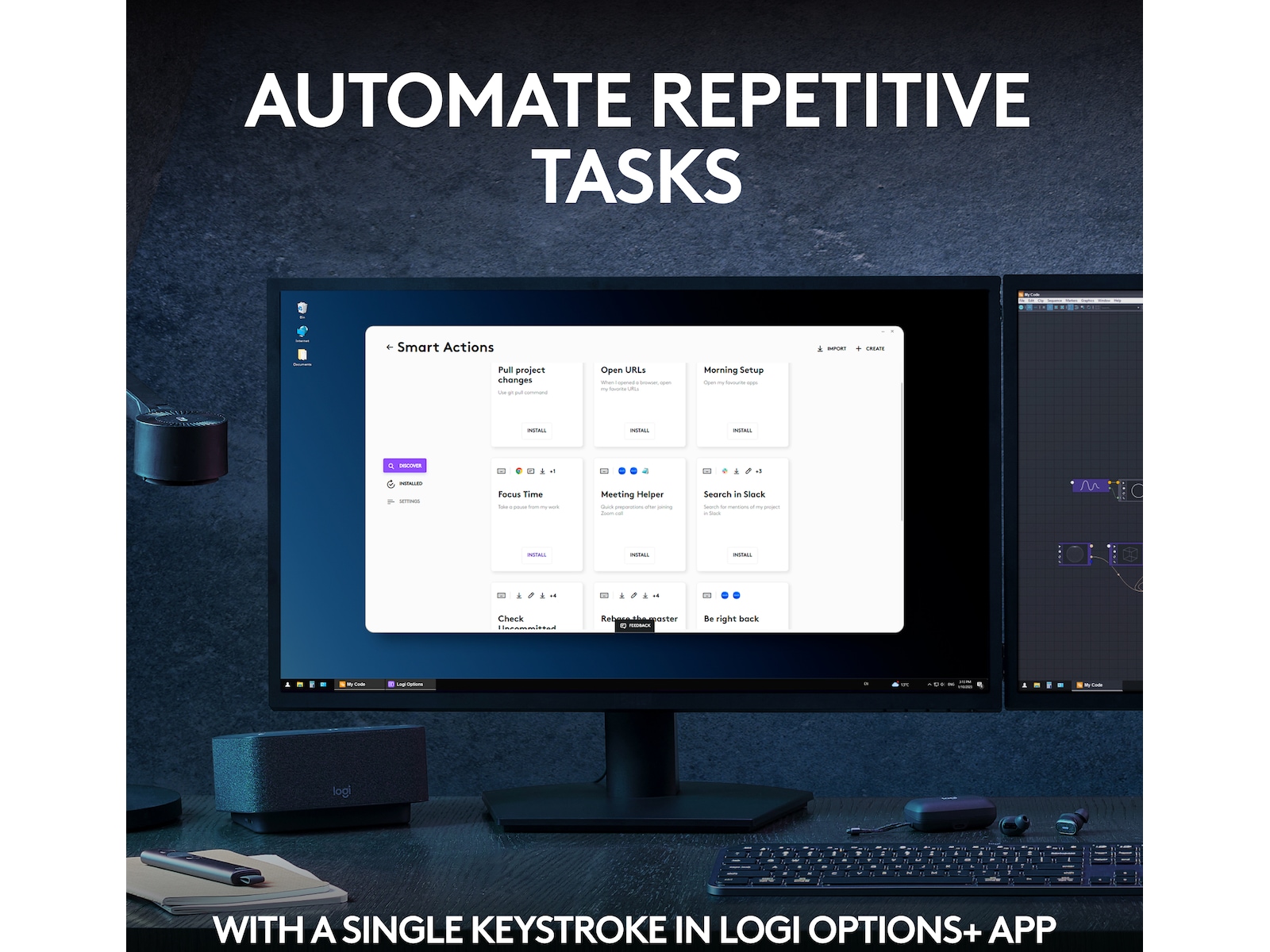 Logitech MX Keys S trådløst tastatur (pale grey) Tastatur
