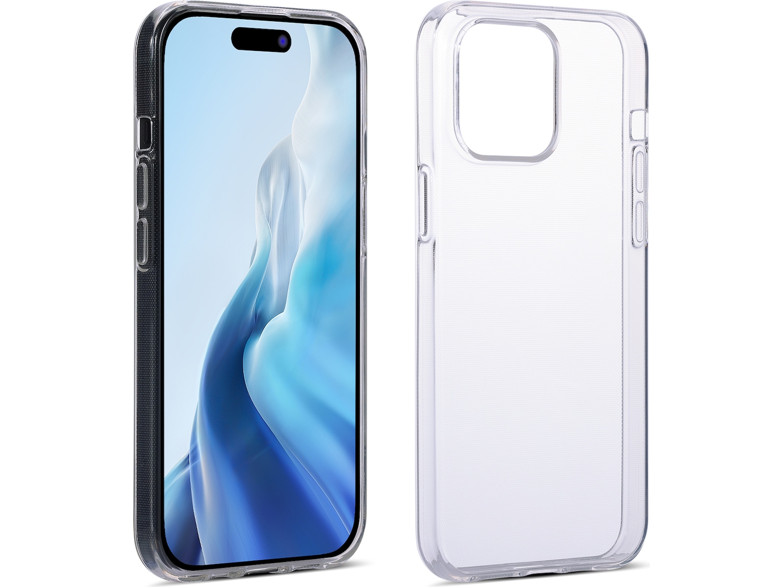 iiglo iPhone 15 Pro Max Silikondeksel (gjennomsiktig) Mobildeksel