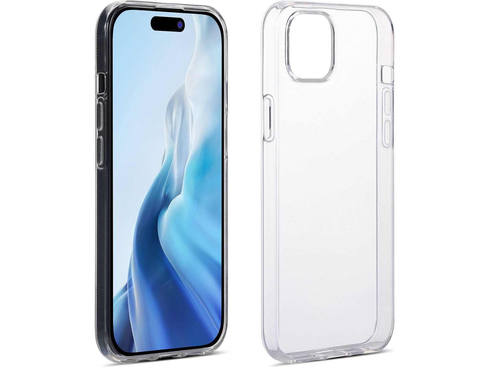 iiglo iPhone 15 Plus Silikondeksel (gjennomsiktig) Mobildeksel