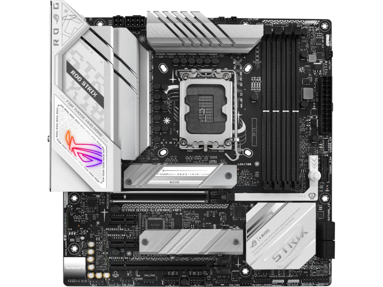 Asus ROG Strix B760-G Gaming WIFI Hovedkort LGA 1700, B760, mATX, DDR5, 1 x PCIe 5.0, 2 x M.2