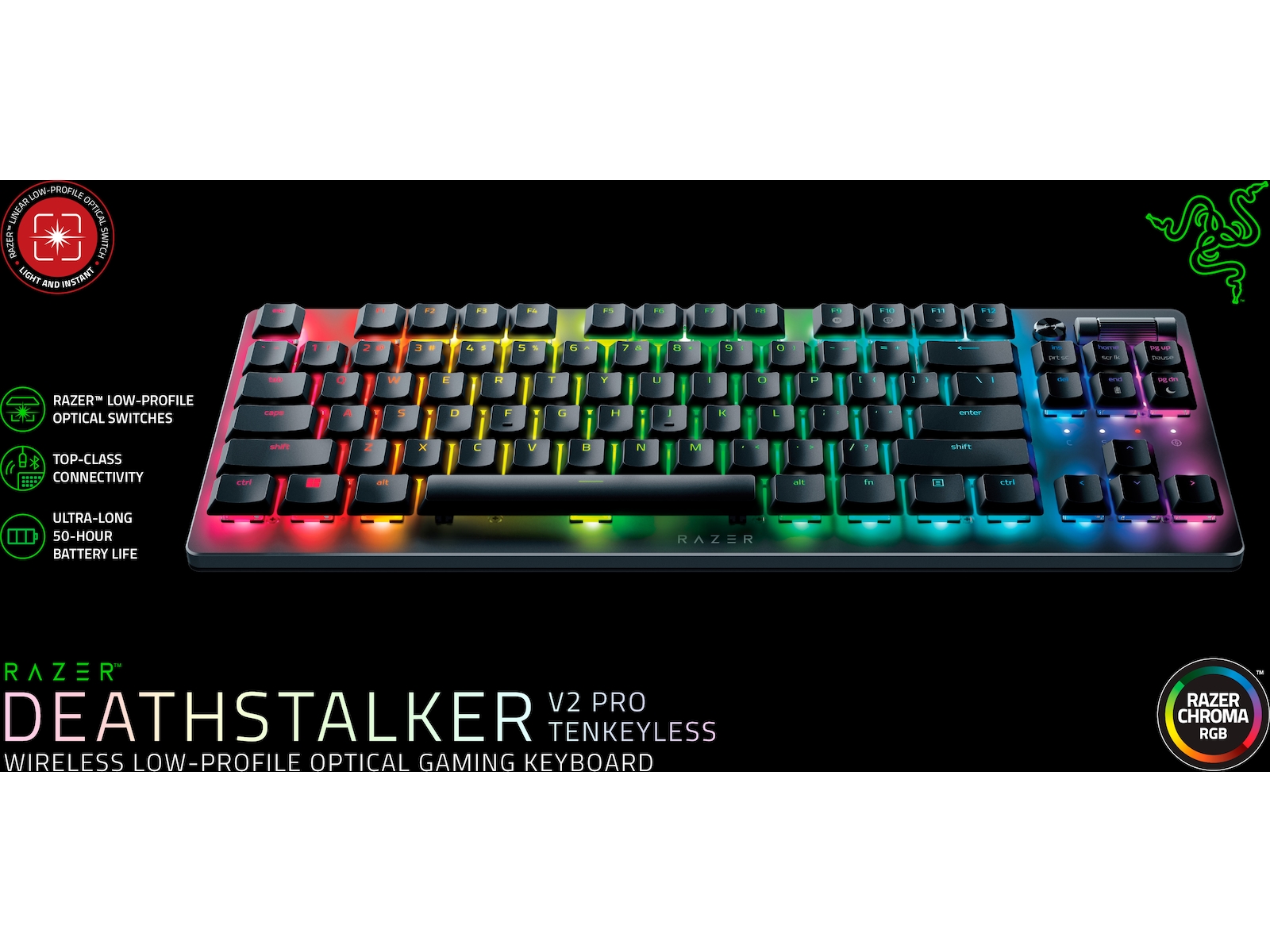 Razer Deathstalker V2 Pro TKL Gamingtastatur Gamingtastatur