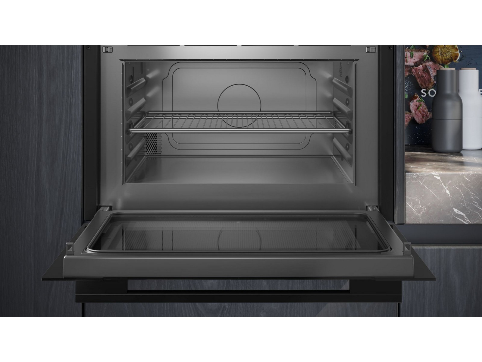 Siemens iQ700 CE732GXB1 Mikrobølgeovn (sort) Mikrobølgeovn