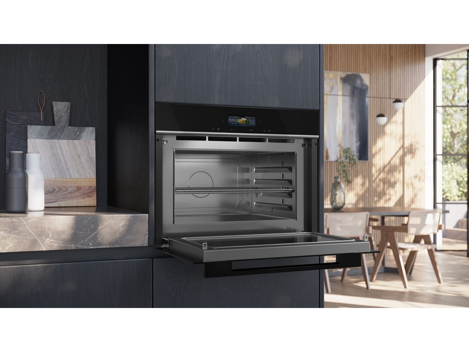 Siemens iQ700 CE732GXB1 Mikrobølgeovn (sort) Mikrobølgeovn