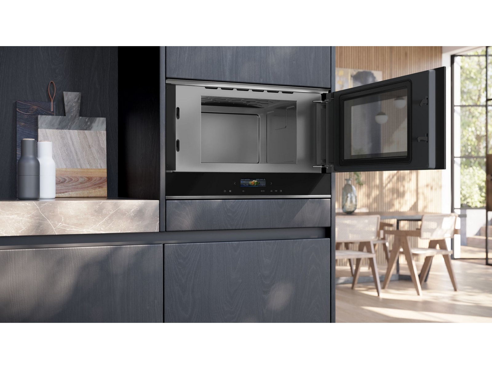 Siemens iQ700 BF722L1B1 Mikrobølgeovn (sort) Mikrobølgeovn