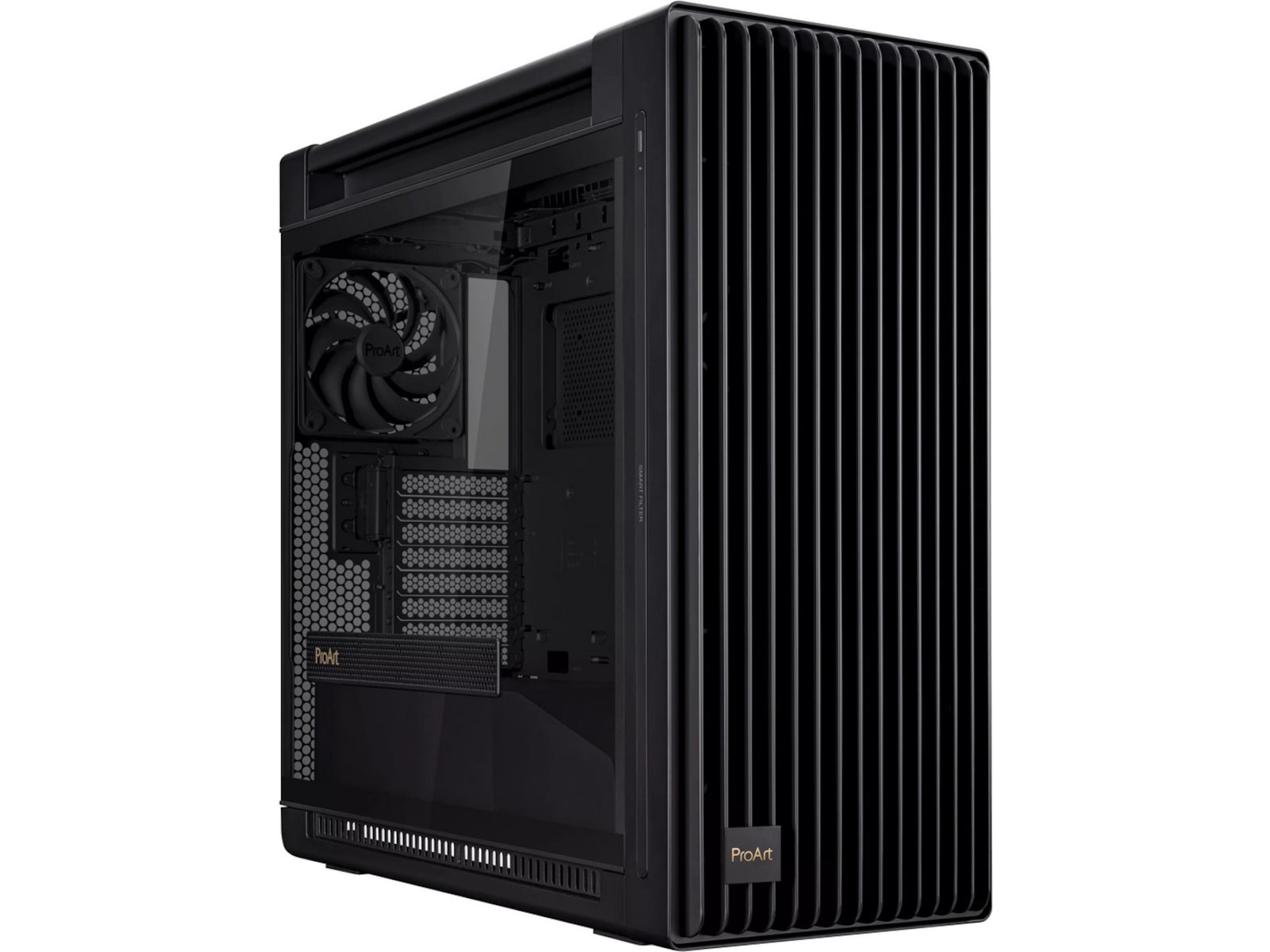 Asus PA602 PROART Mid Tower (sort) Vifter: 2x200mm Front, 1x140mm Bak, EATX (12"x10.9") ATX Micro-ATX Mini-ITX DTX Mini-DTX