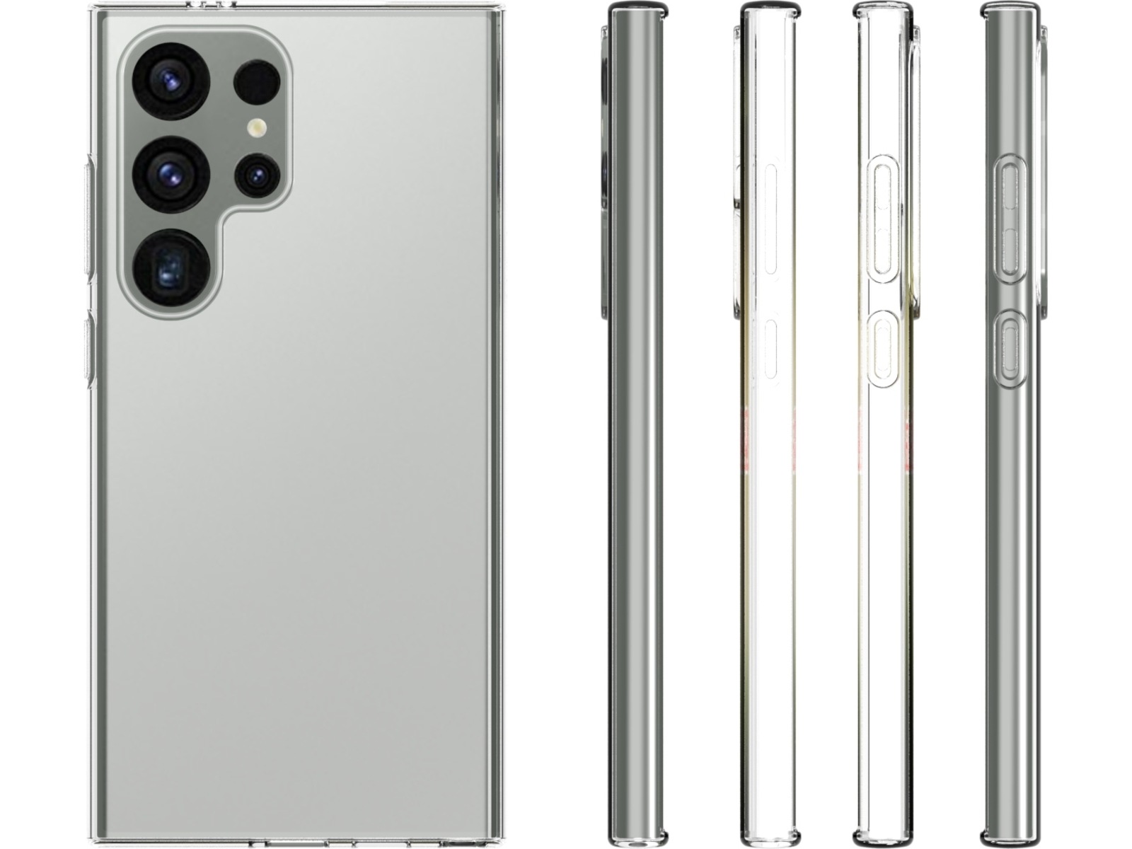 iiglo Galaxy S24 Ultra Silikondeksel (gjennomsiktig) Mobildeksel
