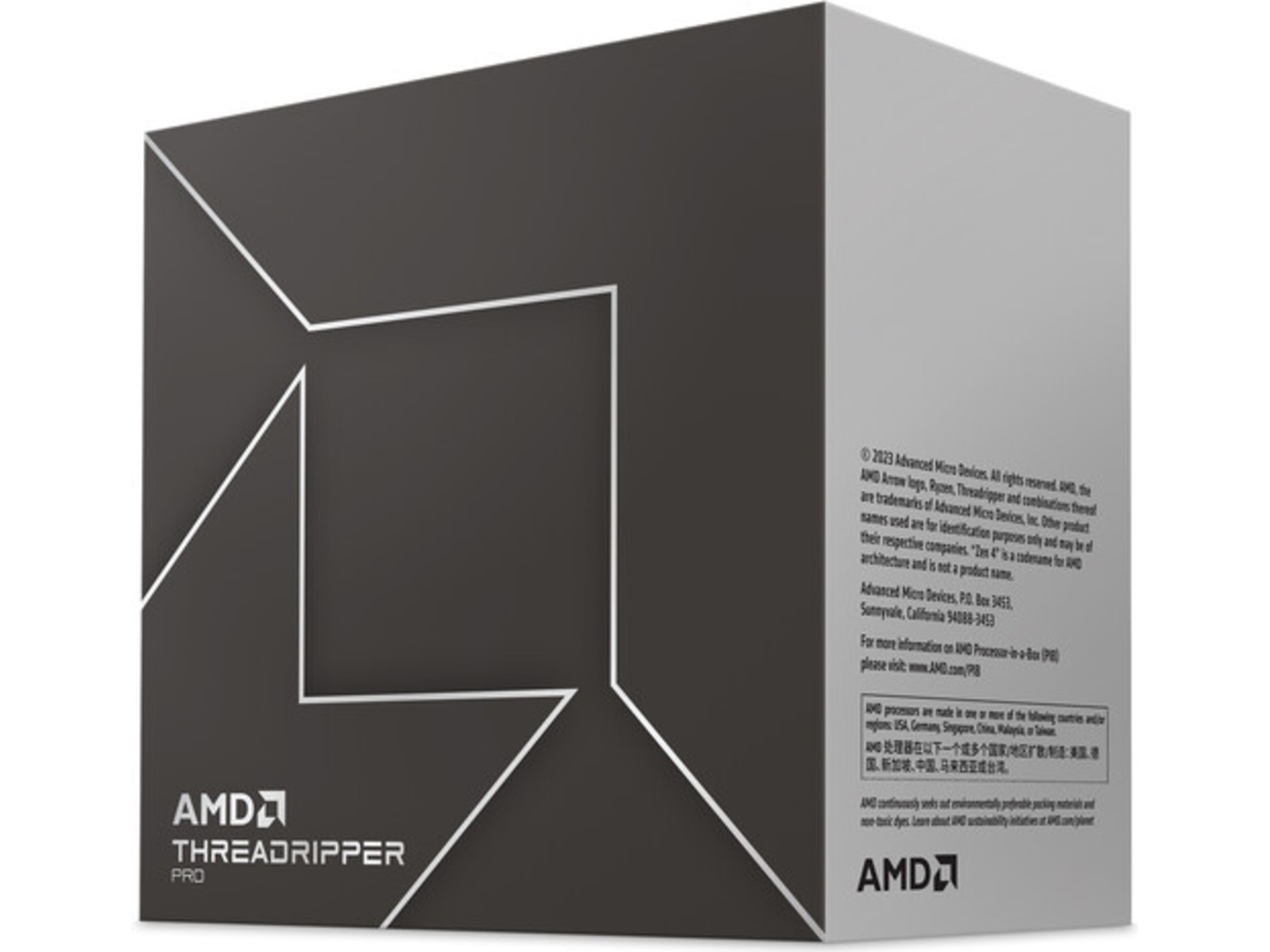 AMD Ryzen Threadripper PRO 7995WX Socket-sTR5, 96-Core, 192-Thread, 2.5/5.1GHz, 350W, Uten Kjøler