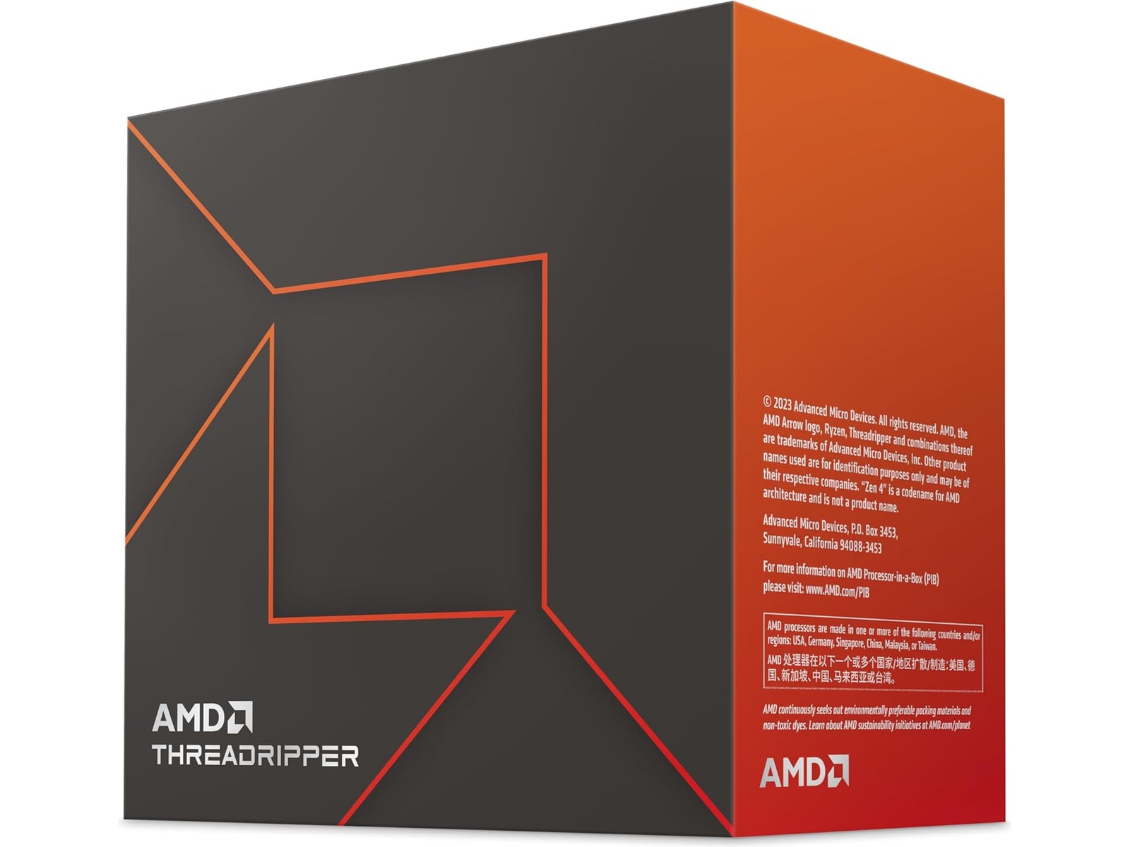 AMD Ryzen Threadripper 7980X Socket-sTR5, 64-Core, 128-Thread, 3.2/5.1GHz, 350W, Uten Kjøler