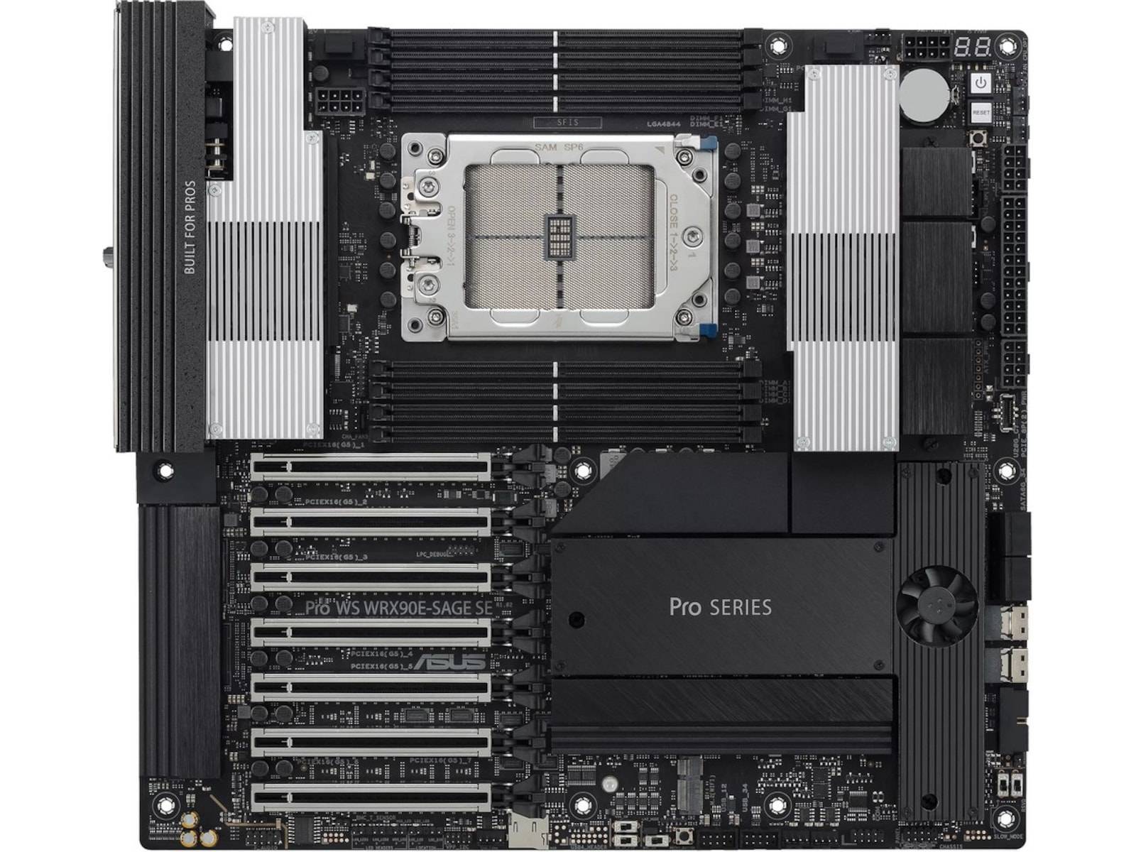 ASUS Pro WS WRX90E-SAGE SE Hovedkort AMD Socket sTR5, EEB Form Factor, 6 x PCIe 5.0, 4 x M.2 slots