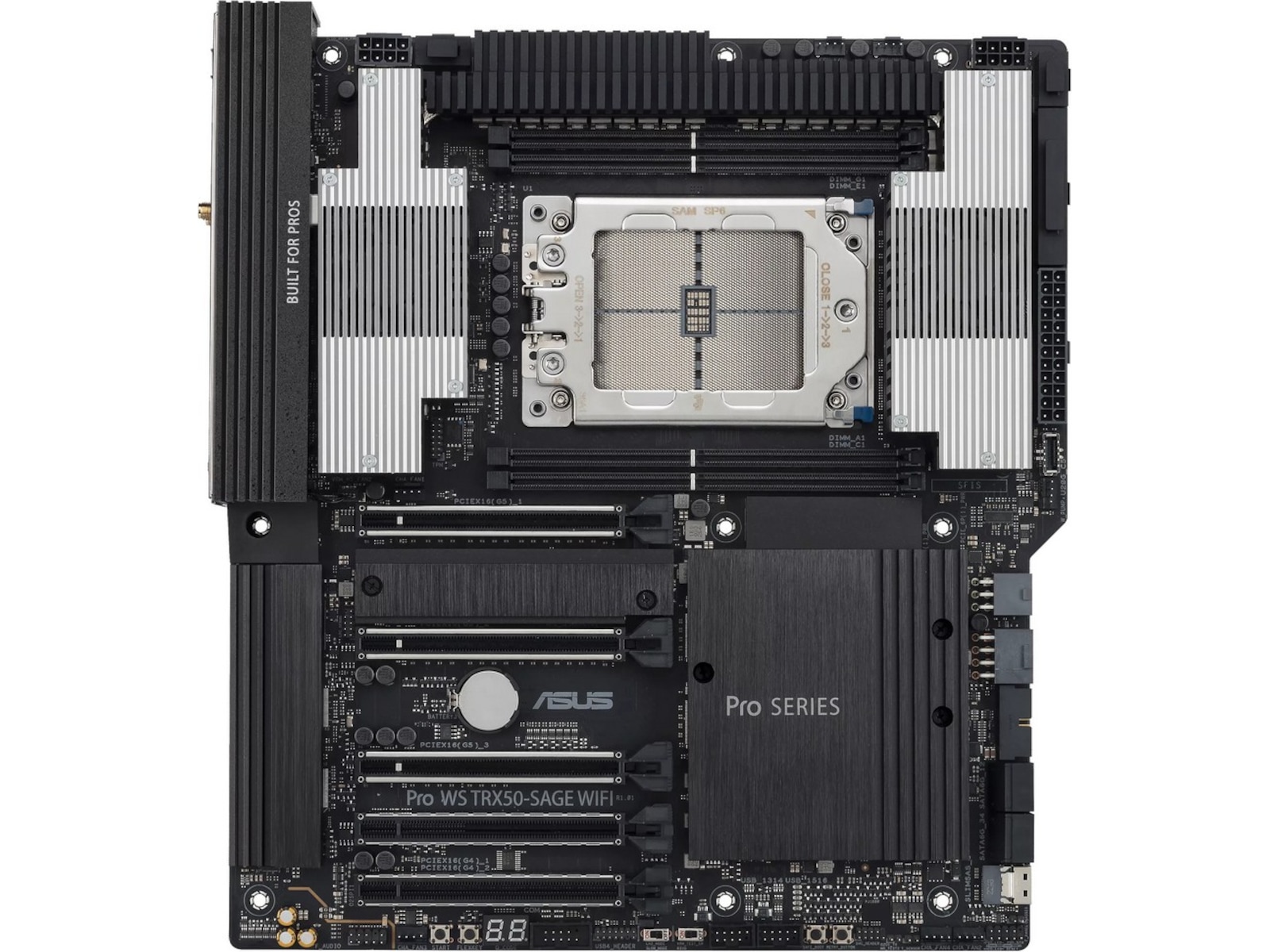 ASUS Pro WS TRX50-SAGE WIFI Hovedkort AMD Socket sTR5, CEB Form Factor, 2 x PCIe 5.0, 3 x M.2 slots