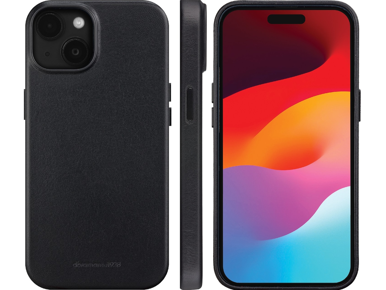 dbramante1928 iPhone 15 Plus Roskilde skinndeksel (sort) Mobildeksel