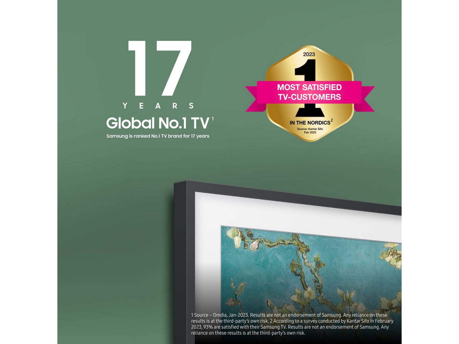 Samsung 32" The Frame 2023 TQ32LS03C -B-Grade Demo TV/projektor