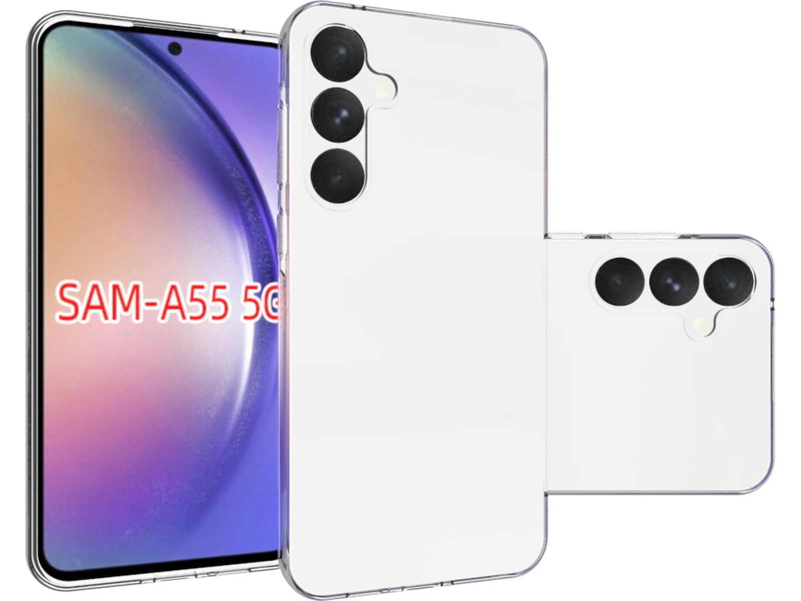 iiglo Samsung Galaxy A55 Silikondeksel (gjennomsiktig) Mobildeksel