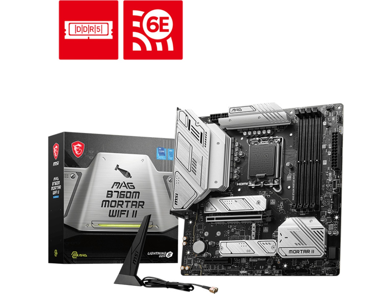 MSI MAG B760M MORTAR WIFI II Hovedkort Intel Socket