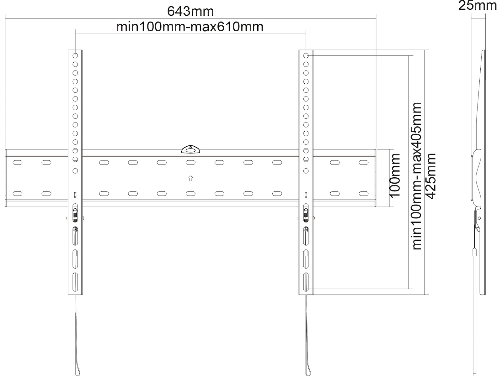 Andersson FDW 2.3 veggfeste TV slim 37-70" Veggfeste & TV-stativ