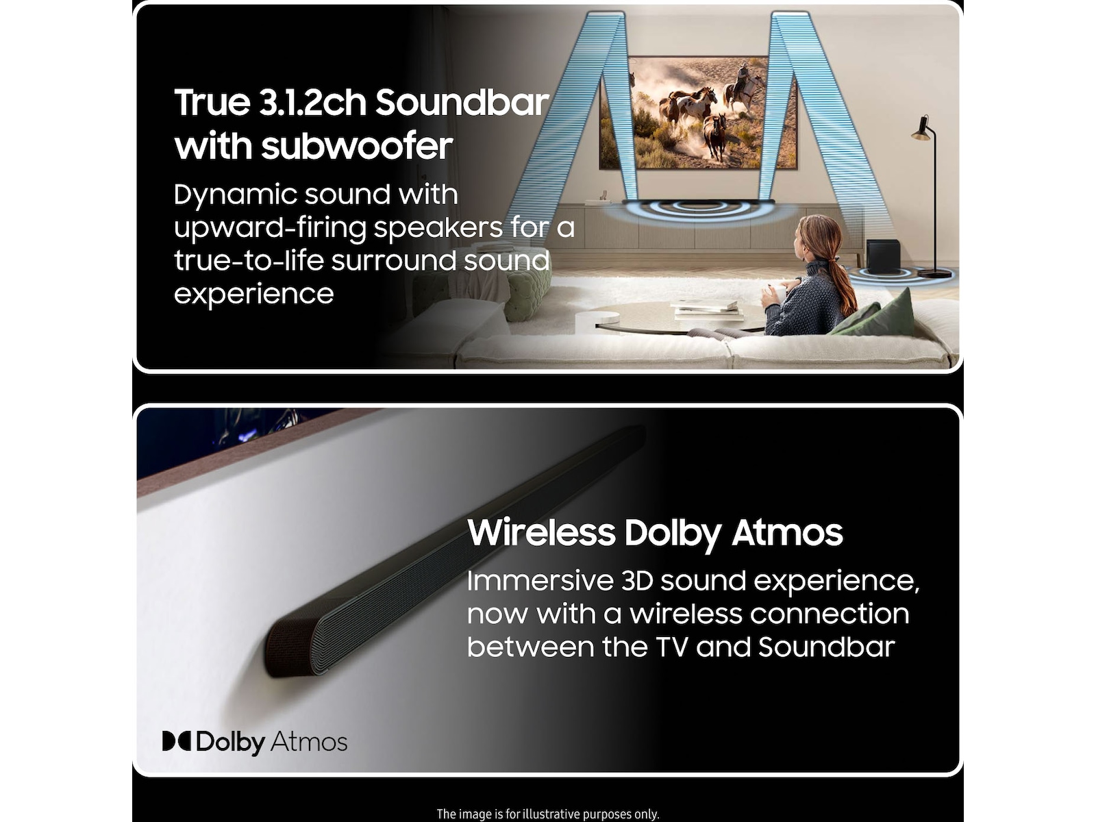 Samsung HW-S810D soundbar med subwoofer (sort) Lydplanker