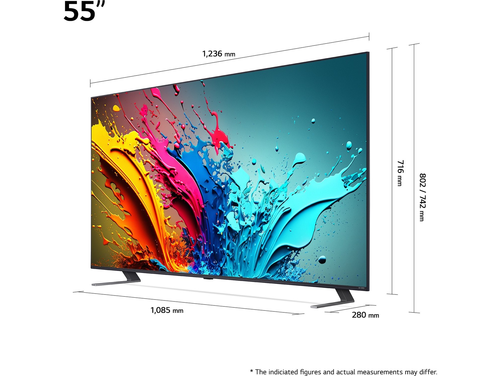 LG 55'' QNED 85 4K TV (2024) 55QNED85T6C 50 - 59 tommer TV