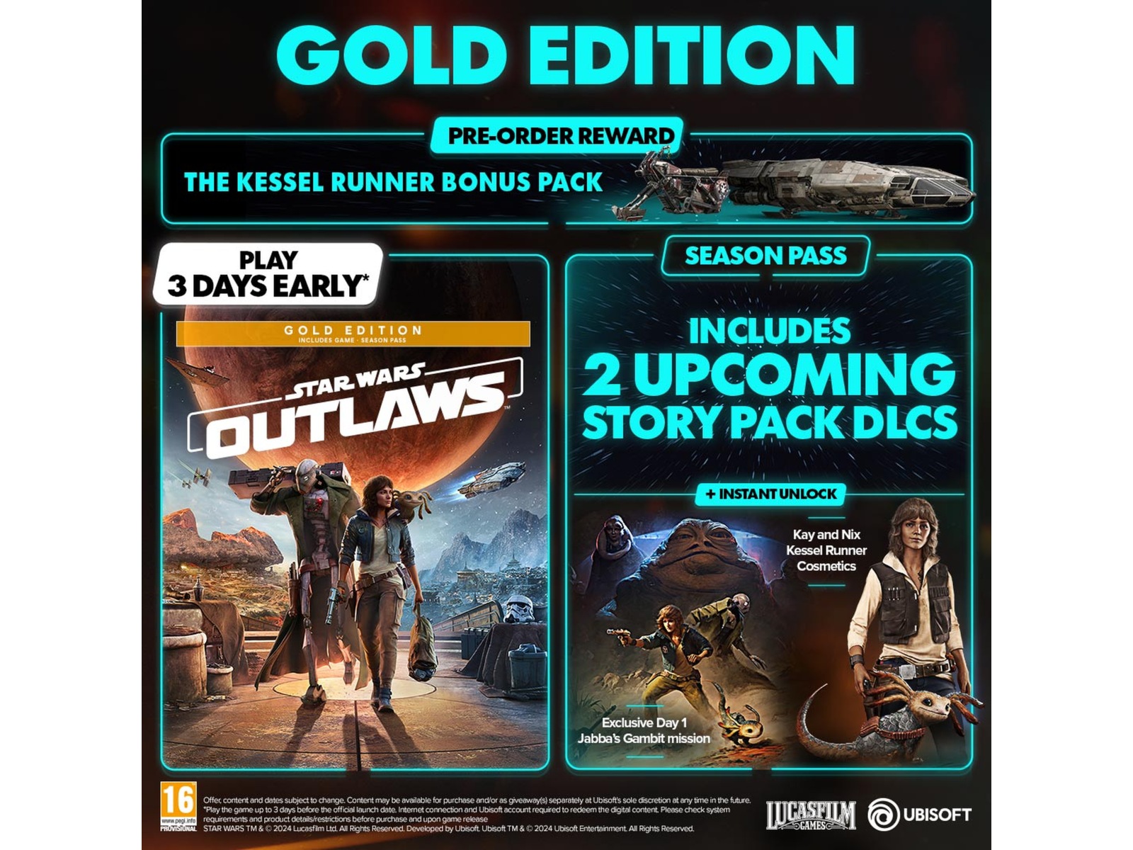 Star Wars Outlaws - Gold Edition Spill til Xbox Series X/S