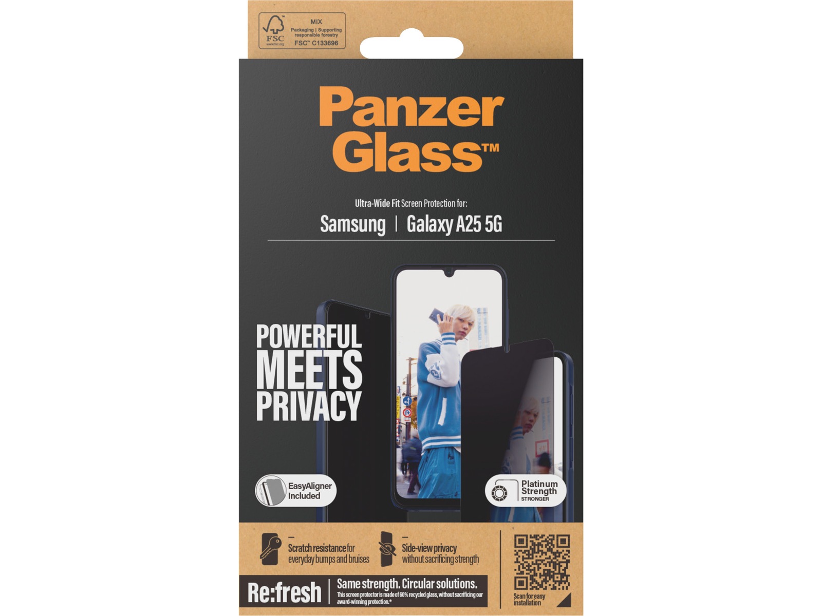 PanzerGlass Galaxy A25 5G Privacy skjermbeskytter Skjermbeskytter
