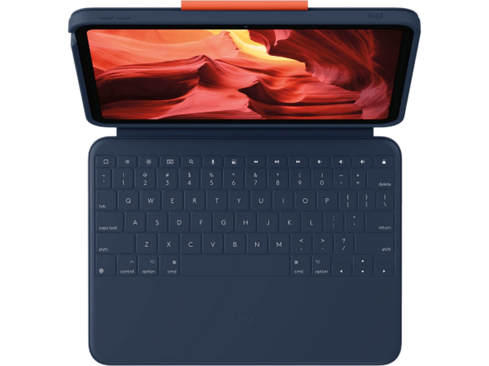 Logitech iPad 10,9" / 11" Rugged Combo 4 tastaturdeksel (blå) Tastatur og stylus