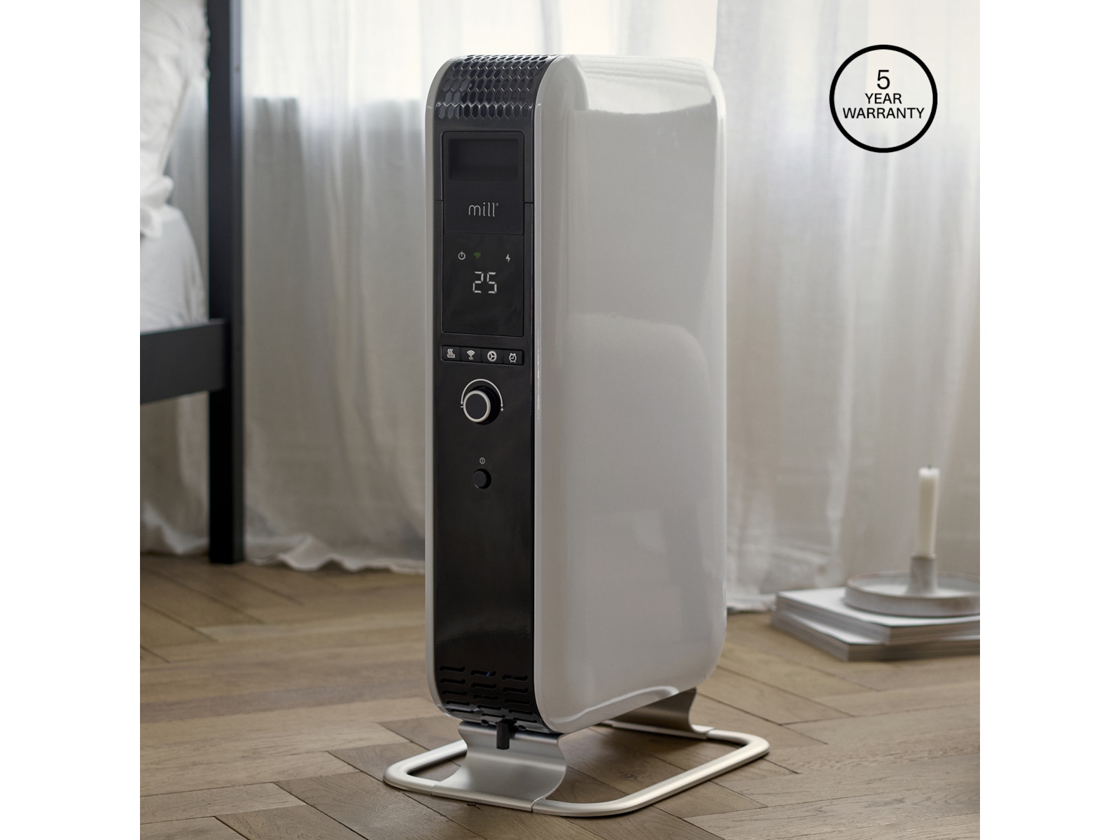 Mill Gentle Air WiFi oljeovn 1500W (hvit) Frittstående varmeovner