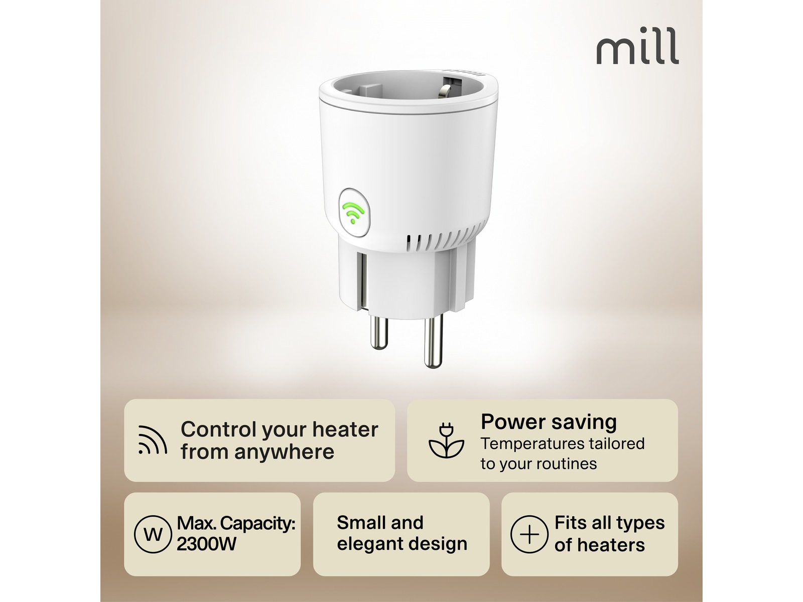 Mill Smart WiFi Plug Tilbehør til varme