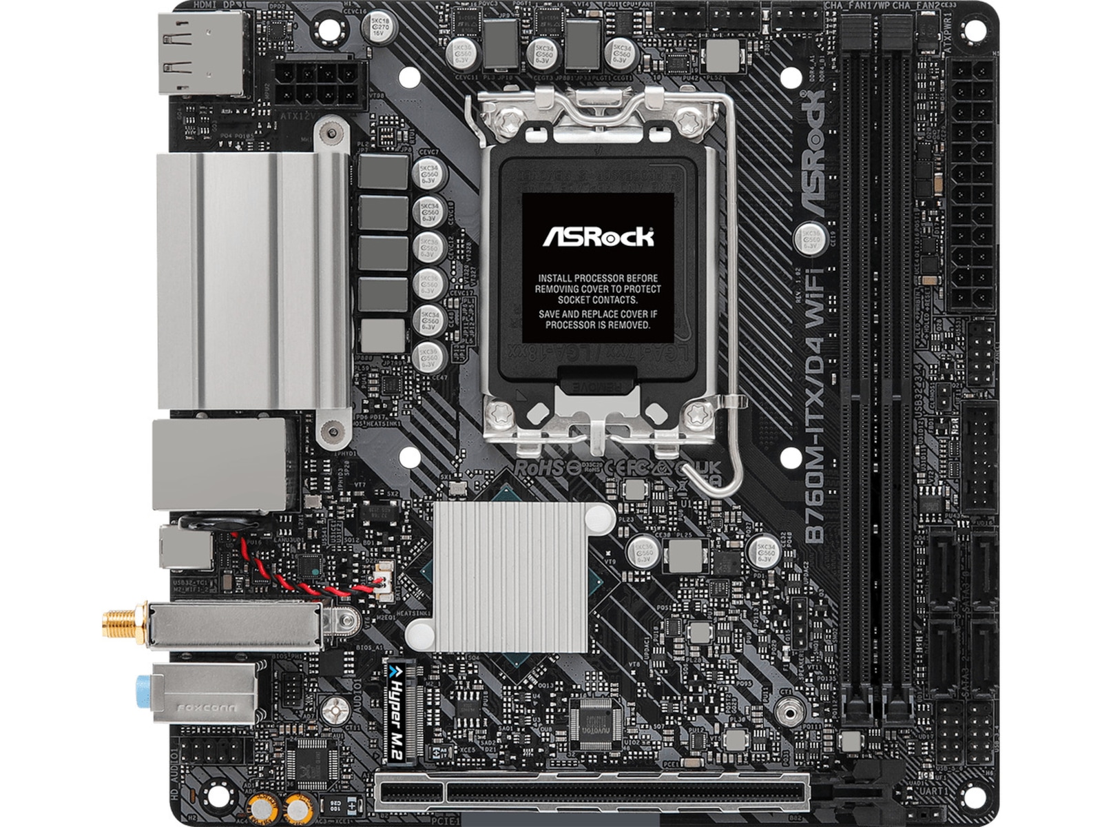 ASRock B760M-ITX/D4 WIFI Hovedkort Intel Socket