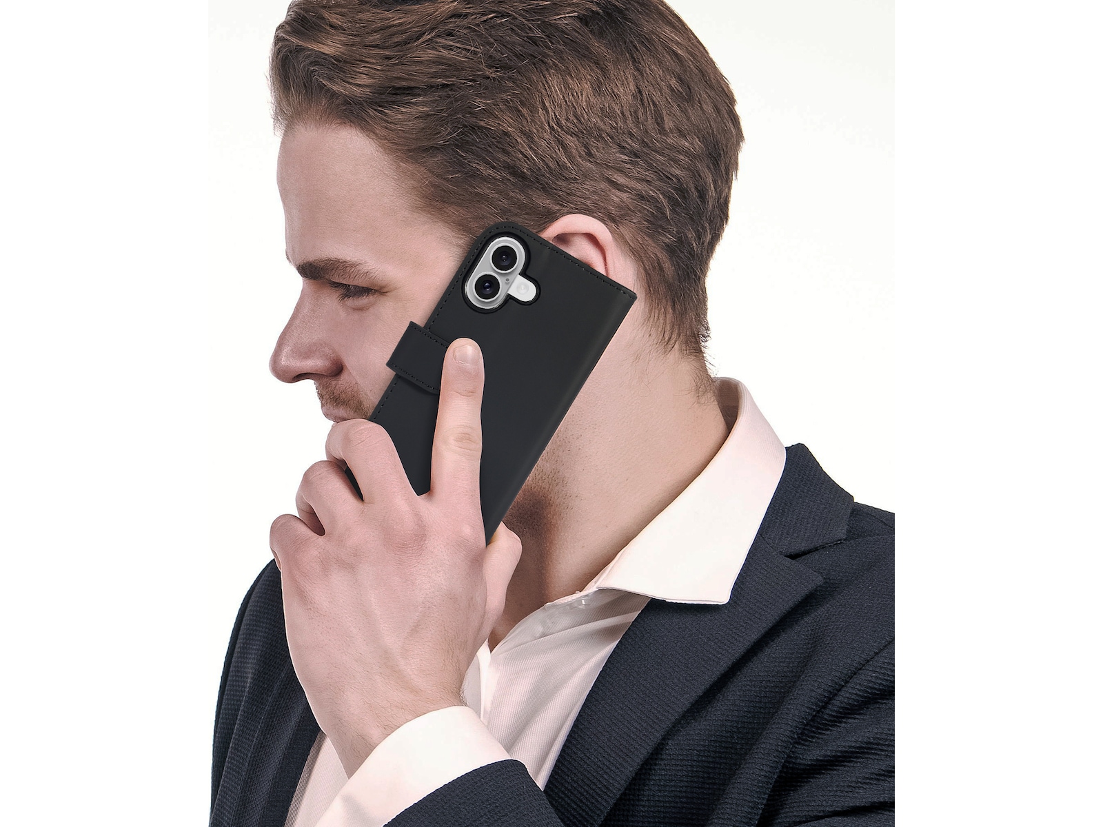 iiglo iPhone 16 Plus Lommebokdeksel (sort) Mobildeksel