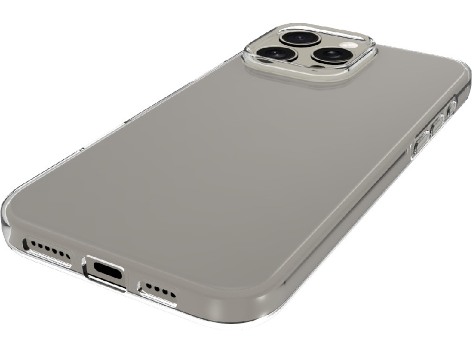 iiglo iPhone 16 Pro Max Silikondeksel (gjennomsiktig) Mobildeksel