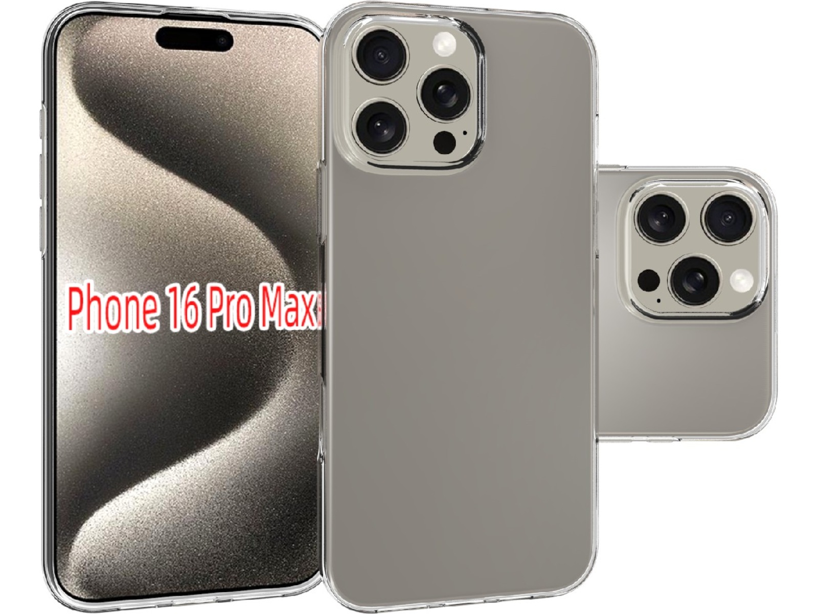 iiglo iPhone 16 Pro Max Silikondeksel (gjennomsiktig) Mobildeksel