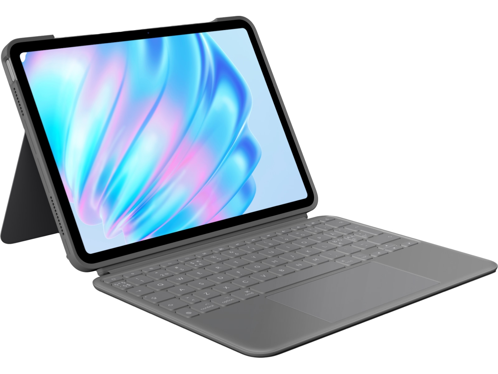 Logitech iPad Air 11" Combo Touch tastaturdeksel (oxford grey) Nordisk layout, bakbelyst, passer iPad Air 11" (M2-M4)
