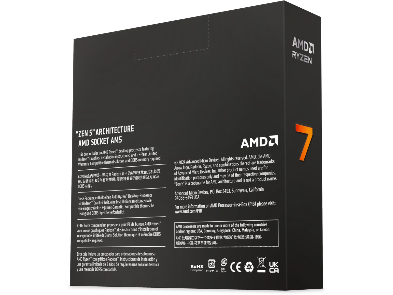 AMD Ryzen 7 9700X CPU Prosessorer