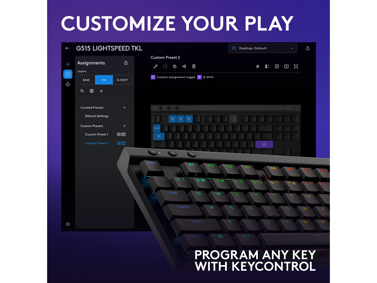 Logitech G G515 Lightspeed Gamingtastatur (sort) Gamingtastatur