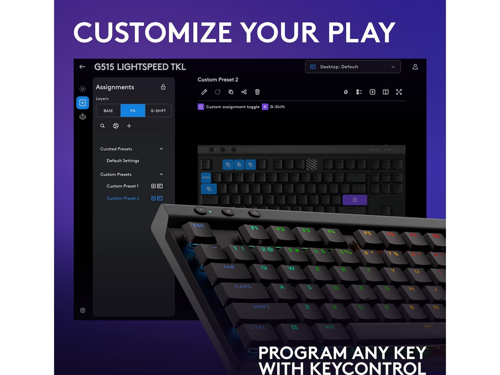 Logitech G G515 Lightspeed Gamingtastatur (sort) Gamingtastatur