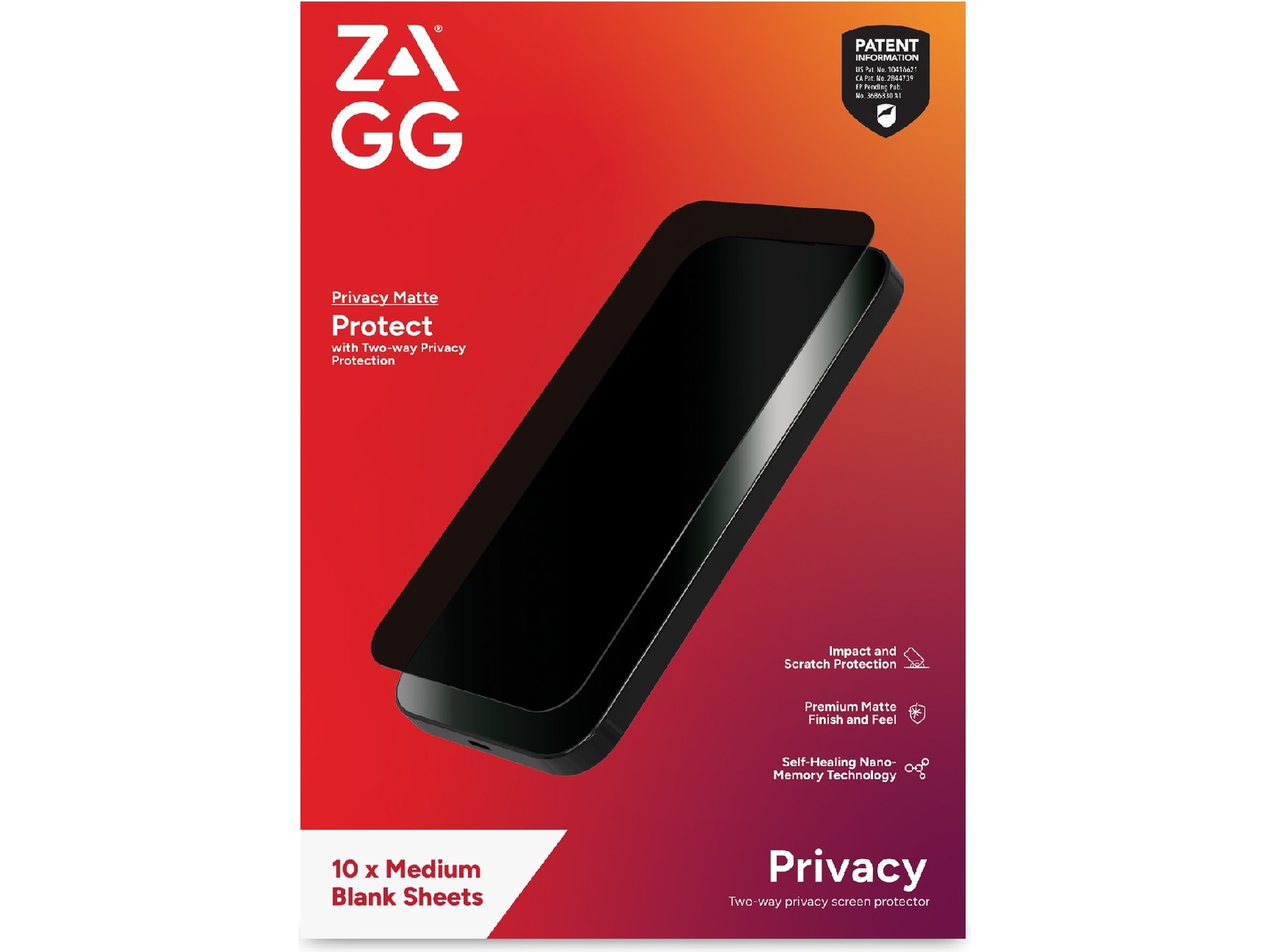 Zagg Privacy Filter Skjermbeskytter - Medium Skjermbeskyttelse nettbrett