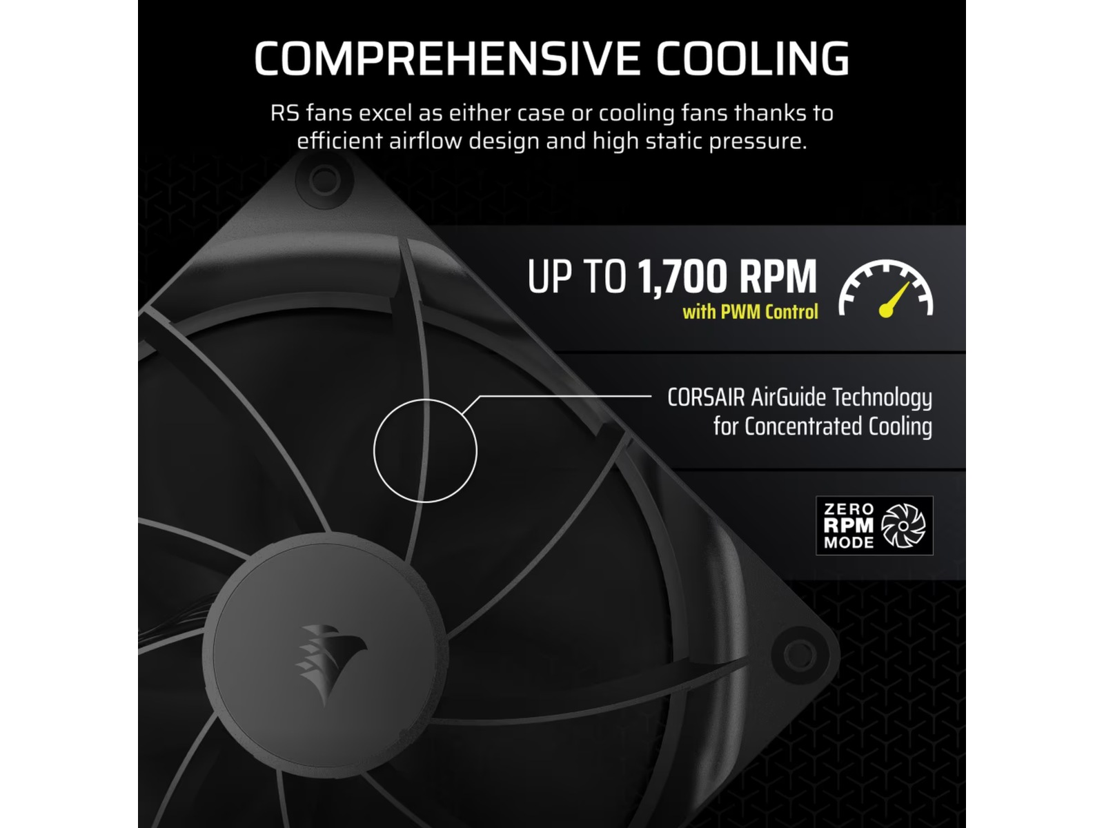 Corsair RS140 Vifte 2pk (sort) Vifter