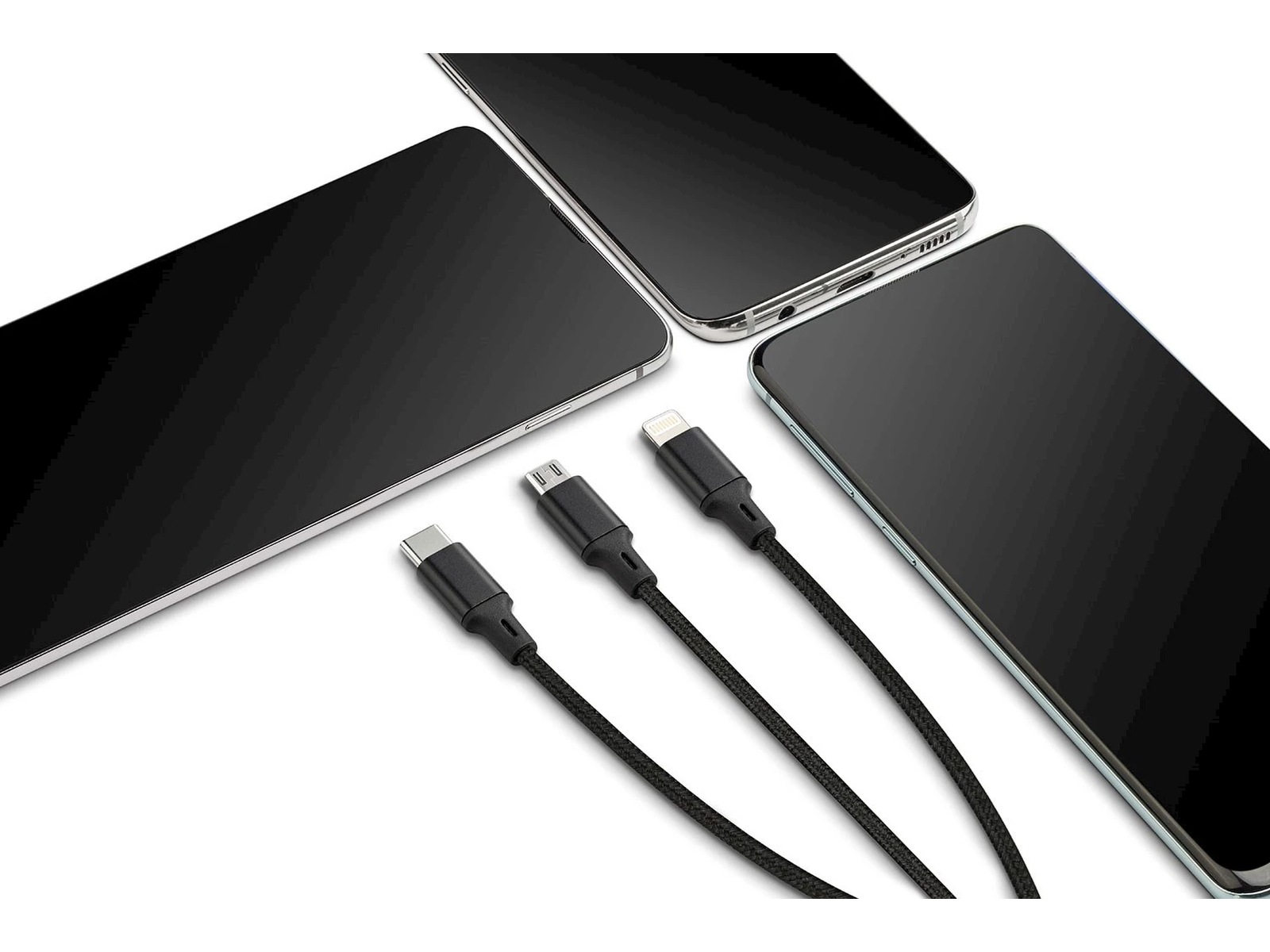 Andersson Micro-USB/USB-C/Lightning til USB-A kabel 1m (sort) USB-kabler