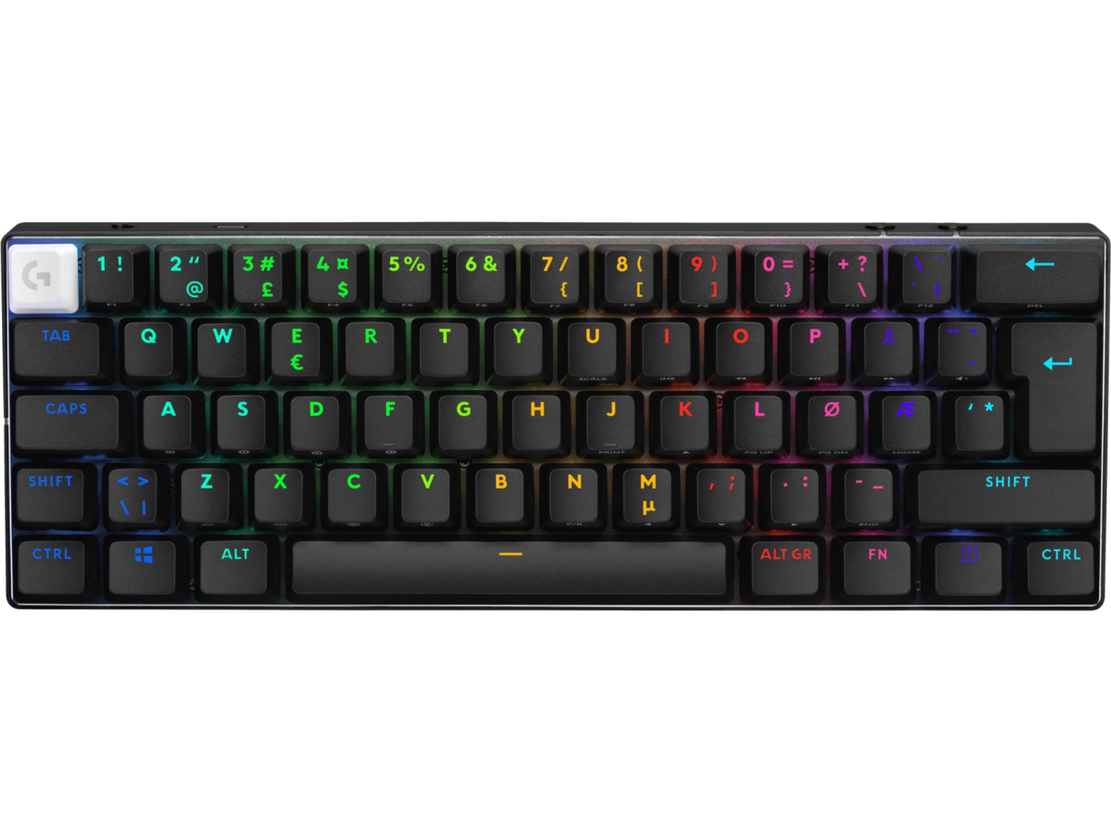 Logitech G Pro X 60 Lightspeed Tactile trådløst gamingtastatur (sort) -B-Grade Demo tastatur