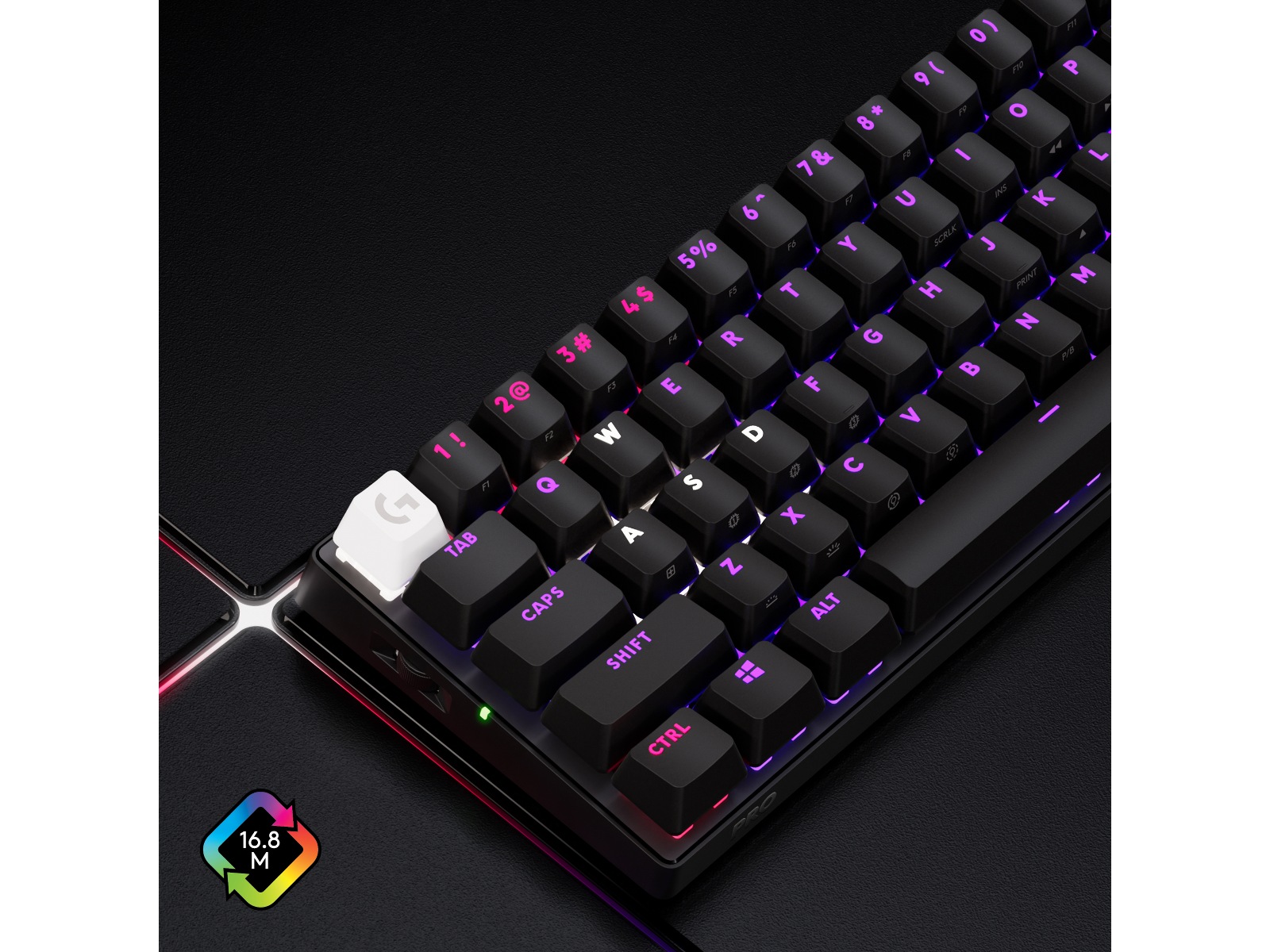Logitech G Pro X 60 Lightspeed Tactile trådløst gamingtastatur (sort) -B-Grade Demo tastatur