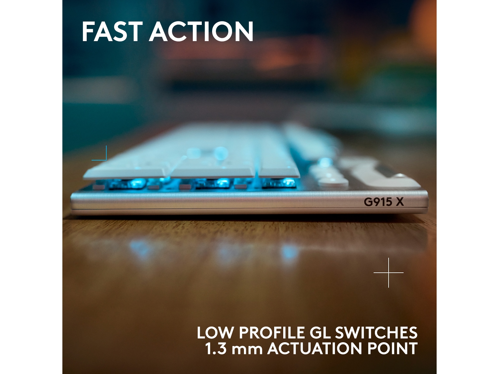 Logitech G915 X Lightspeed Trådløst Gamingtastatur (hvit) Gamingtastatur