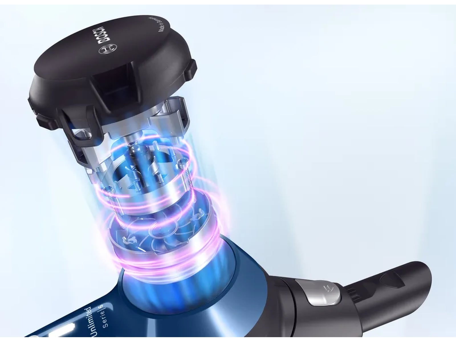 Bosch Unlimited Serie 6 Oppladbar støvsuger (blå) Trådløse støvsugere