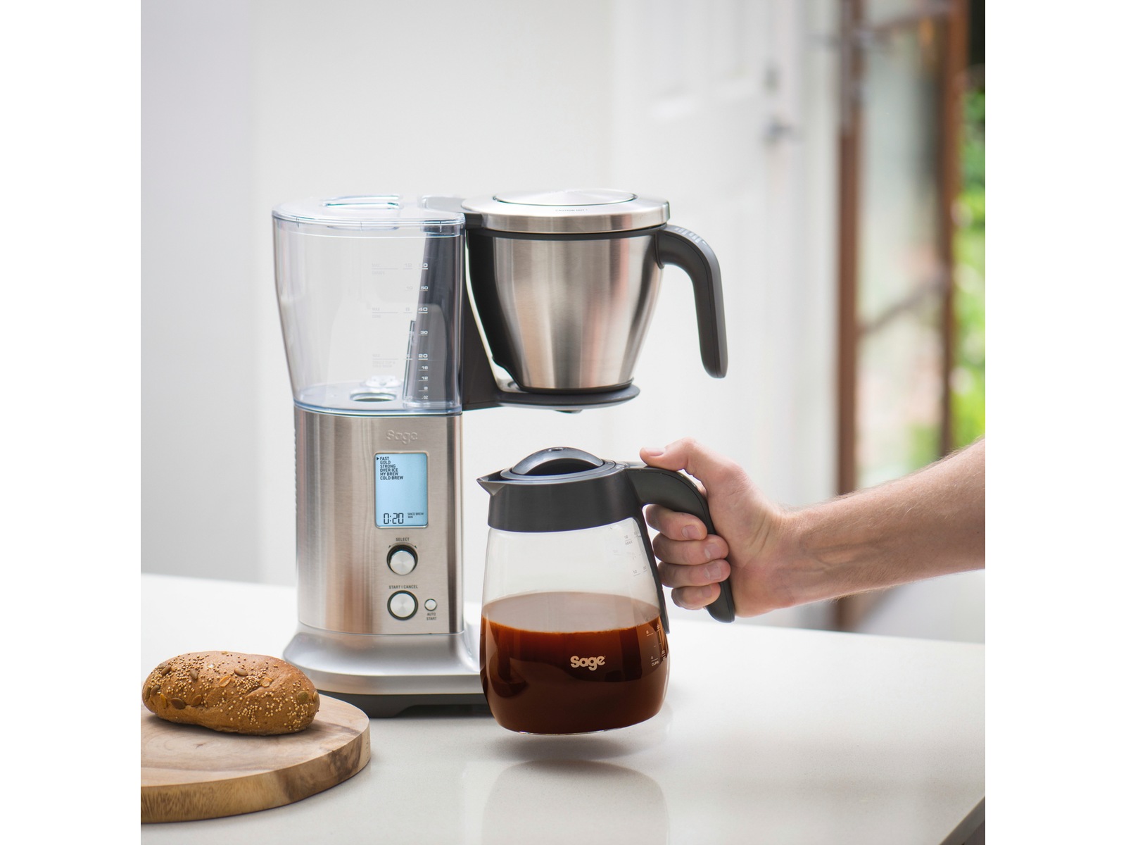 Sage Precision Brewer Glass (børstet stål) Kaffetraktere