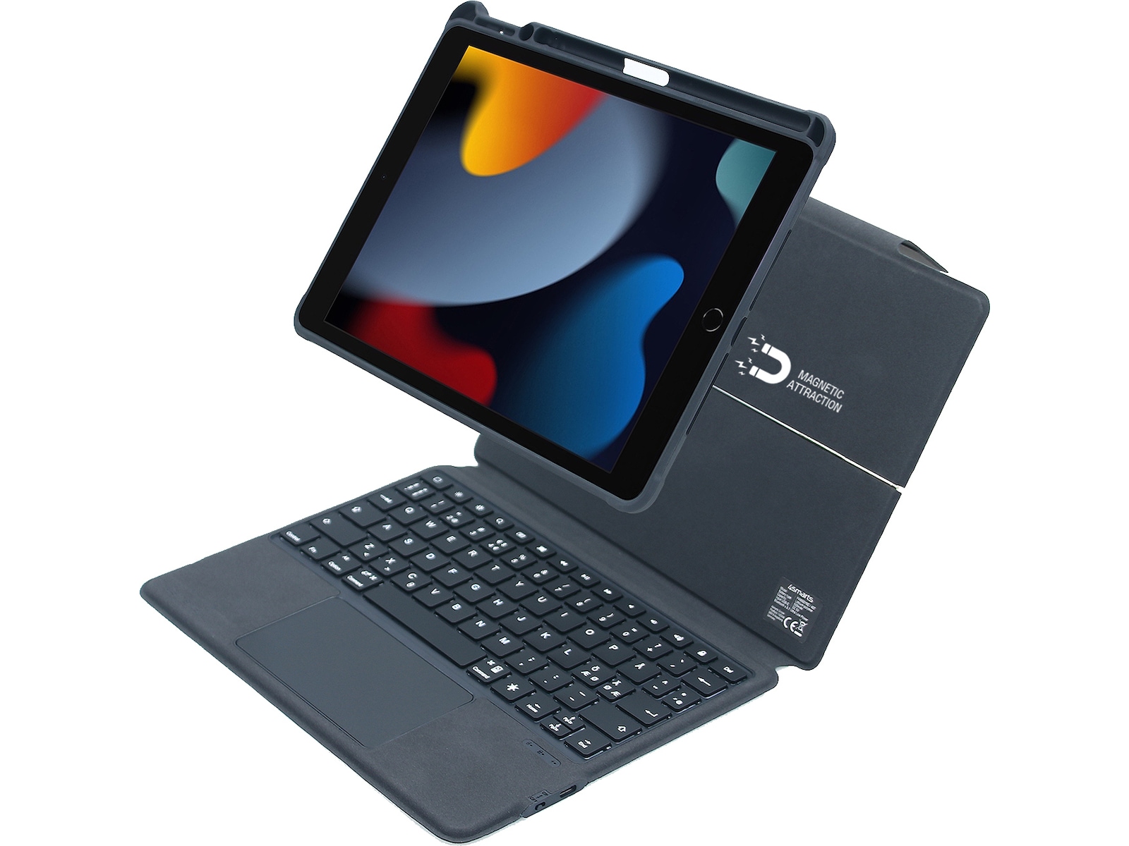 4smarts iPad Pro 11" 2-i-1 Tastaturdeksel (grå) Tastatur og stylus