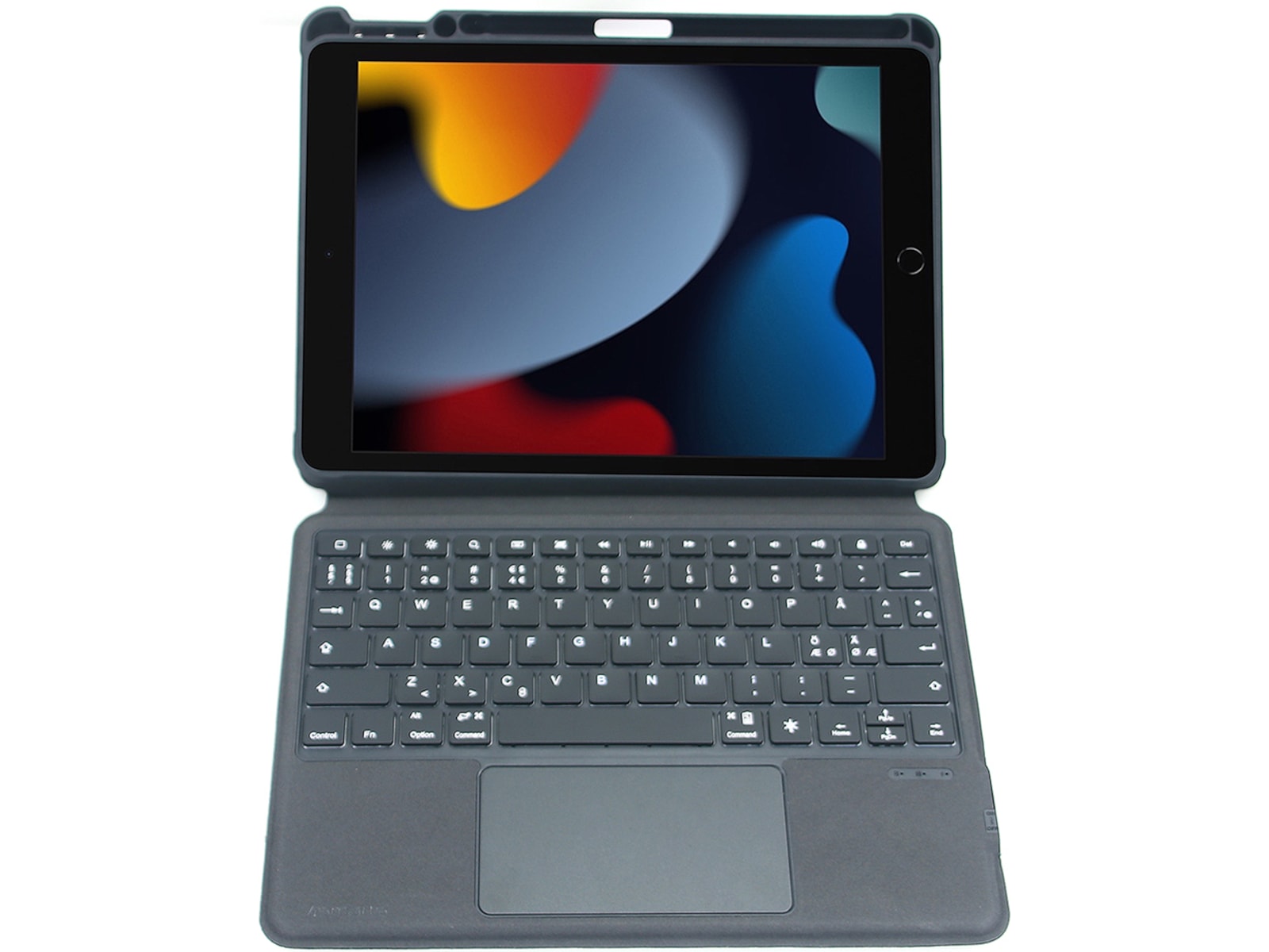 4smarts iPad Pro 13" 2-i-1 Tastaturdeksel (grå) Nordisk layout, bakgrunnsbelyst, passer til iPad Pro 13" (M4/M5)