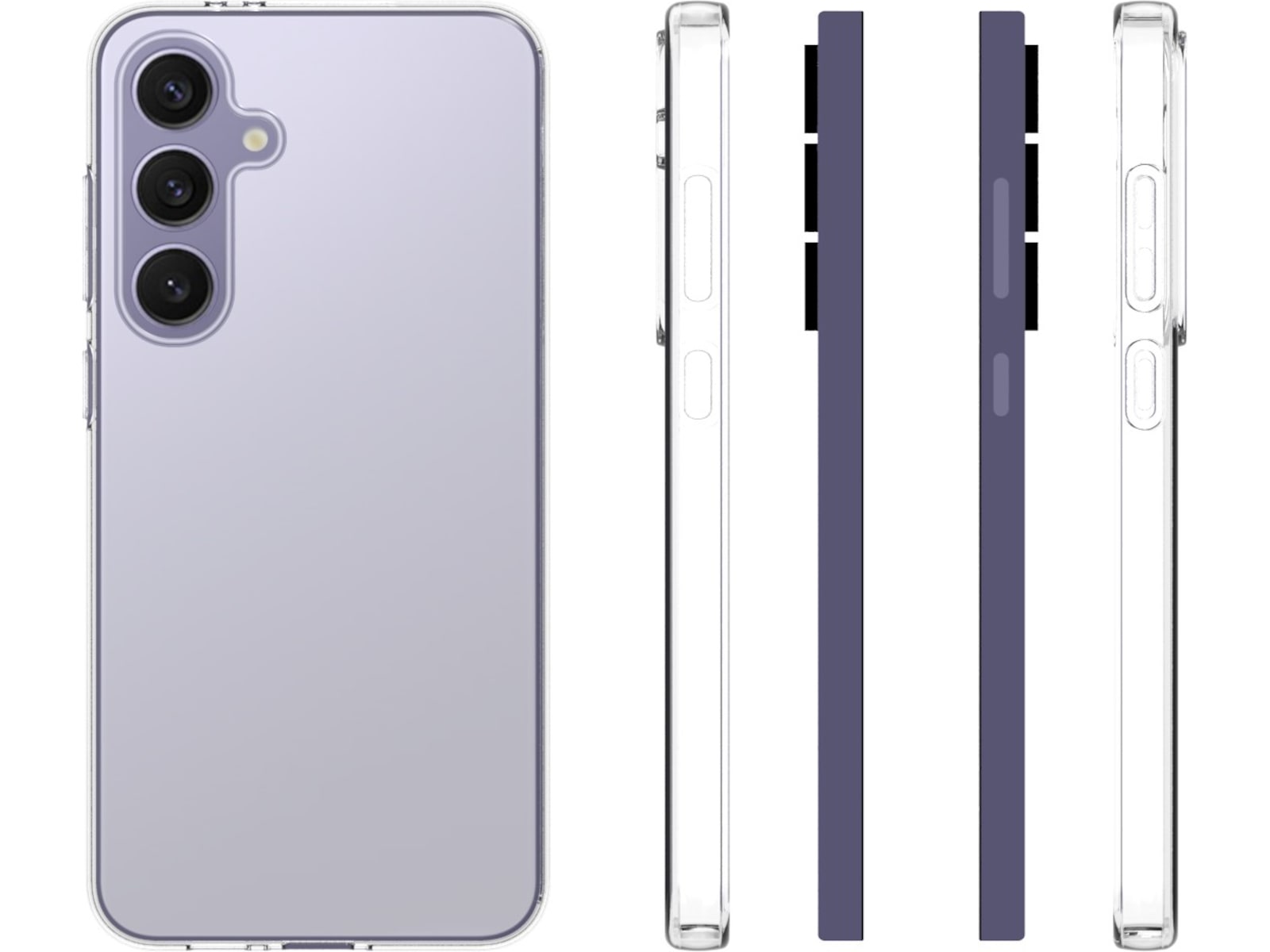 iiglo Galaxy S24 FE Silikondeksel (gjennomsiktig) Mobildeksel