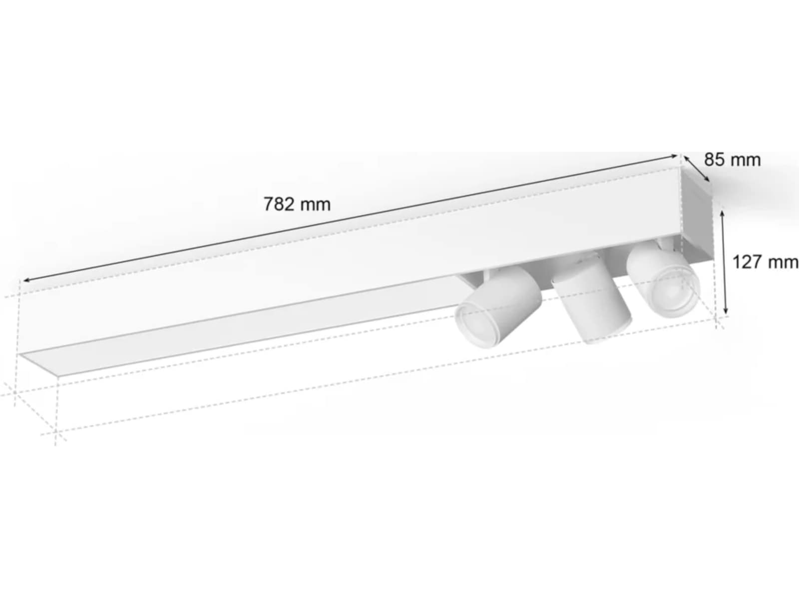 Philips Hue Centris taklampe med 3 spotlys (hvit) Taklampe