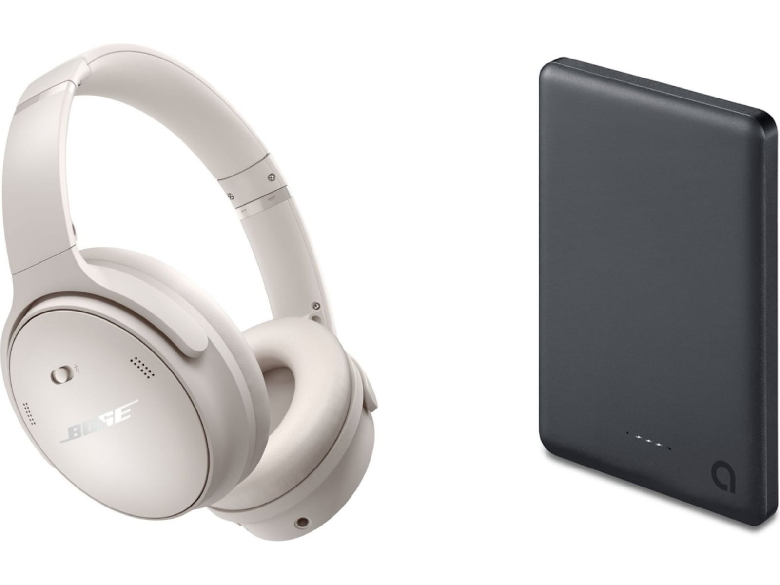 Bose QuietComfort trådløse hodetelefoner, Over-Ear (hvit) + powerbank Hodetelefoner