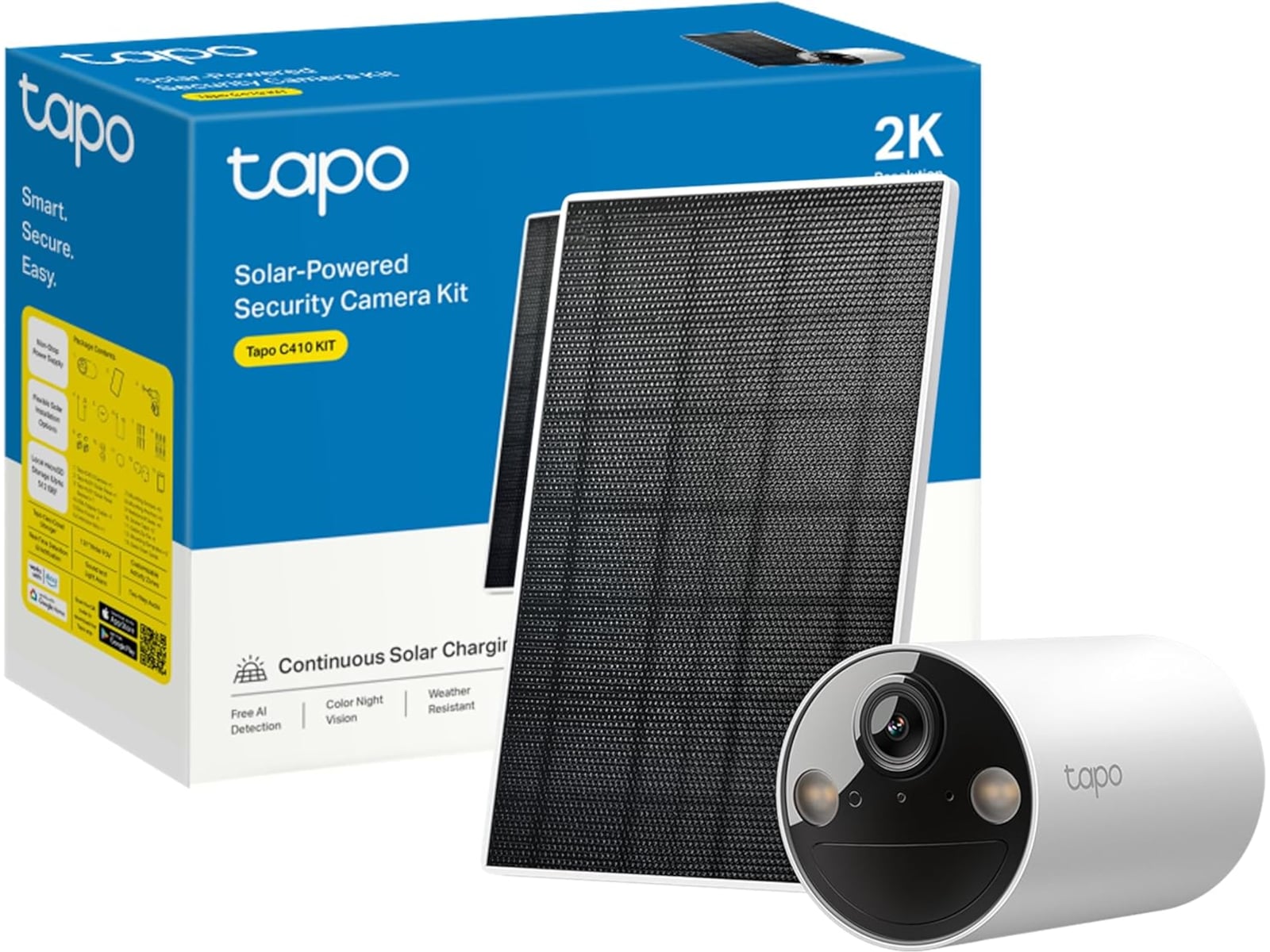 TP-Link Tapo C410 KIT soldrevet overvåkningskamera Overvåkningskameraer